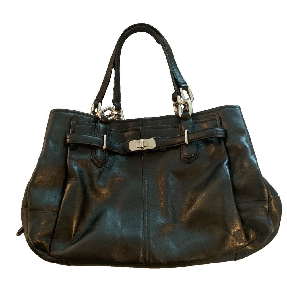 Coach Chelsea Jayden Carryall Black Leather Carryall No. A1273-17811 Glam Fun